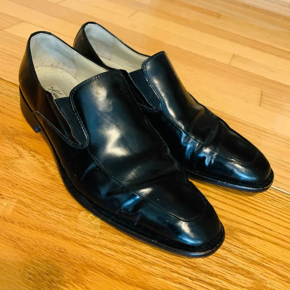 Kenneth Cole New York Mens 7.5 M Leath Slip-On Loafer Dress Shoes Black main image 6